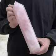 4.84LB Natural Rose Quartz Crystal Obelisk Tower Crystal Wand Point Reiki Heal