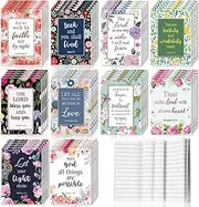 CHENGU 100 Pcs Bible Verse Notebook Christian Journals Bulk Christian Gifts Religious Prayer Journals Inspirational Notepads for Women Men Scripture Notepads Pocket for Office School Home (Novel