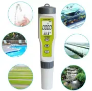 pH EC Temp 3 in 1 Meter Testers LCD Digital Display Tests Water Quality Monitor