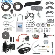 2-Stroke Black 100cc Bicycle Motor Kit Bike Motorized Petrol Gas Engine Set US