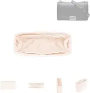 DGAZ Silky Purse Organizer Insert for Chanel Leboy Bags, Luxury Handbag & Tote Organizer, Simplicity bag organizer(Craie,Small 20)