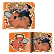 New Chibi Pochita CHAINSAW MAN BiFold Wallet Chenso Man Credit Card Billfold