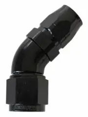 Aeroflow STEPPED 45 DEG HOSEEND -8 HOSETO -6AN EXPANDER HOSE END BLACK