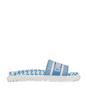 Embroidered pattern flip-flops 40 White
