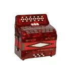 GoldStar 34 Button 12 Bass Accordion, 3 Switch, GCF, With Straps and case Red