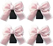 Car Hooks for Headrest, 4PCS Cute Bow Purse Hook, Easy to Install Decorative Car Seat Hooks for Purses and Bags