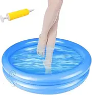 Foot Bath for Pool Entry, Pool Foot Bath 23.6x23.6x6.3 Inflatable Round Portable for Entry Ladder Home Spa Clean