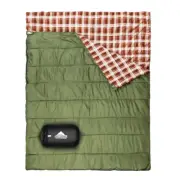 AGEMORE Cotton Flannel Double Sleeping Bag for Camping, Backpacking Or Hiking