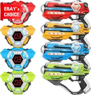 Laser Tag Guns Set of 4 with Vests Family Fun Gifts for Kids Teens Adults 2110E