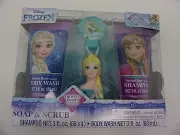 Disney Frozen Soap & Scrub Bath Set Kids Boy Girl Shampoo Body Wash Scent Berry