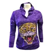 Wholesale Lot-24 Women's Next Level Lightweight Burnout Hoodie-Tiger Prints-NEW