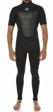 BILLABONG Men's 2/2 ABSOLUTE COMP BZ S/S Wetsuit - BLK - Medium - NWT