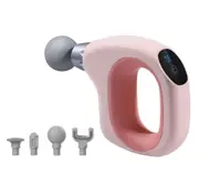 GGP Pink Mini Handheld Fascia Gun Quiet, Portable, And Adjustable 12 Speed Muscle Massager For Neck, Back, And Full Body Relief, Abs+Trp Material