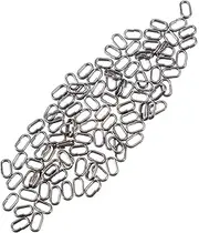 NAMOARLY Stainless Steel Connectors Rings 100pcs Fishing Split Rings Double Loop Bait