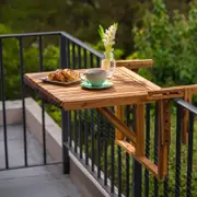 Marquee 600 x 650x 560mm Natural Balcony Folding Table