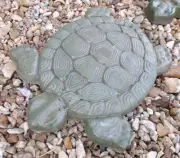 Decorative Acid Etched Concrete Turtle Stepping Stone 15 x 13 inch