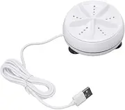 Ultrasonic Mini Washing Machine - USB-Powered Portable Turbine Washer with High Sterilization Rate - Ideal for Travel, Camping, and Small Laundry Loads - 200 RPM, Eco-Friendly ABS Material, White