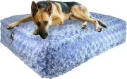 Bessie and Barnie Blue Sky Luxury Extra Plush Faux Fur Rectangle Pet/Dog Bed
