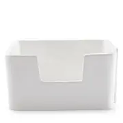 Vietri Melamine Lastra White Cocktail Napkin Holder
