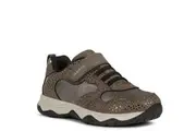 Geox Girls J Calco Trainers (Smoke Grey/Gold) - UTFS9512