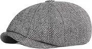 [Oshhni] Newsboy Hat Boy Hat Flat Cap for Men Beret Cap Autumn Winter Beret Hat Painters Hats for Camping Hiking Travel Fishing