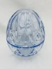 GORGEOUS Blue Crystal Egg Shaped Trinket Dish ~ Gorham
