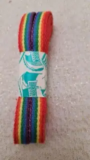 1Pair Flat Rainbow Shoe Laces Replacement for Sneakers Boots Athletic Shoes