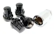 4 Black Acorn Bulge Wheel Lug Nut Locks 12x1.5 for Acura Honda Custom Wheels (for: Honda)