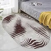 Nordic Oval Design Bedside Soft Area Rugs, 80x100cm Washable Home Living Room Bedroom Dining Office Non-Slip Decor Large Carpet 120x160cm Ellipse(3.3ft×5.9ft/100×180cm)