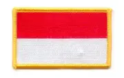 MONACO FLAG PATCHES COUNTRY PATCH BADGE IRON ON NEW EMBROIDERED