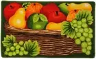 PRINTED KITCHEN RUG (18"x 30") MIXED FRUITS BASKET & GRAPES, rec, Daniel