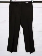 Ann Taylor Petite Womens Boot Leg Pants Size 10P Curvy Black Flat Front Pockets
