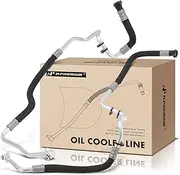 A-Premium Inlet & Outlet Engine Oil Cooler Line Hose Assembly Compatible with BMW 550i 2011-2016, 550i GT 2010-2015, 750i 2011-2015, 750Li 2011-2012, 750Li, 650i, 650i Gran Coupe, Alpina B7 B7L