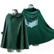 Adult Attack on Titan Costume Green Cloak Cape Scout Corp Cosplay