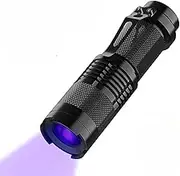 UV Black Light Torch, Handheld Blacklight Ultraviolet Flashlight 395nm, Pet Urine Stain Detector Portable UV Torches LED Black Light Mini Flashlights Detector with Clip (AA Battey Not Included)