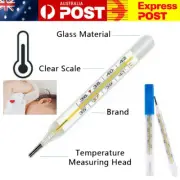 Adult Kids Thermometer Scale Traditional Glass Clinical Accuracy Mercury Free AU