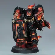 Painted Legion Damned Miniature Chaos Lord space marine dark angel warhammer 40k