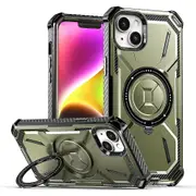 ic Phone Case for iPhone 13,PC+TPU Ring Kickstand Phone Cover Compatible with MagSafe