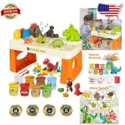 Creative Dinosaur Playdough Set - 17 Tool Accessories for Kids Aged 3-5
