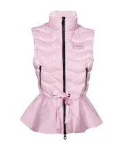 peplum-hem quilted down vest IT40,IT42,IT38 Pink