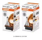 2X Osram H11 12V/55W Halogen Headlight Bulb PGJ19-2 Globe