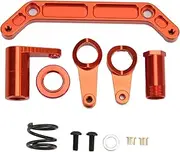 RC Steering Assembly Aluminum Alloy Upgrade Parts for JLB 1/10 Trucks Big Truck Series (Red)