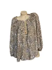 Olivaceous Sample Shirt Animal Print Flowy Top Small NWT New Leopard Cheetah