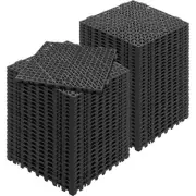 VEVOR Interlocking Tile 55PCS Black, Drainage Tiles 12" x 12" Splicing, PVC Inte