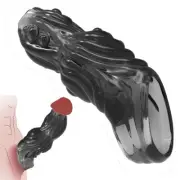 Reusable Penis Sleeve Male Delay Premature Ejaculation Ring Men Erection Aid