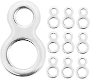 MOTHNUR 10pcs Eight Figure Ring Connector Solid Rings for Fishing Saltwater Fishing Gear Lure Making Supplies Solid Rings Fishing Tackle Ring Fly Fishing Accessories Fishing Quick Clips