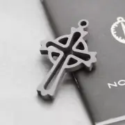 HotSolid Titanium Alloy Cross Necklace Men's Decorative Pendant EDC DIY Keychain