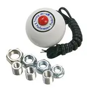 B&M Univ.Shifter Knob W/Button (White)For Trans Brake Etc - BM46112