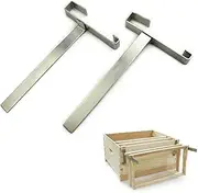 Fabselection 2 Pcs Beehive Frame Holder, Stainless Steel Beehive Frame Perch, Beekeeping Frame Support, Beekeeping Frame Support Bracket Racks, Bee Hive Frame Grip for Beekeeper, Beekeeping Tools