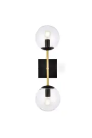 Elegant Lighting LD2357 Neri 2 Light 6"W Vanity Light - Black